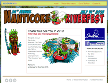 Tablet Screenshot of nanticokeriverfest.com